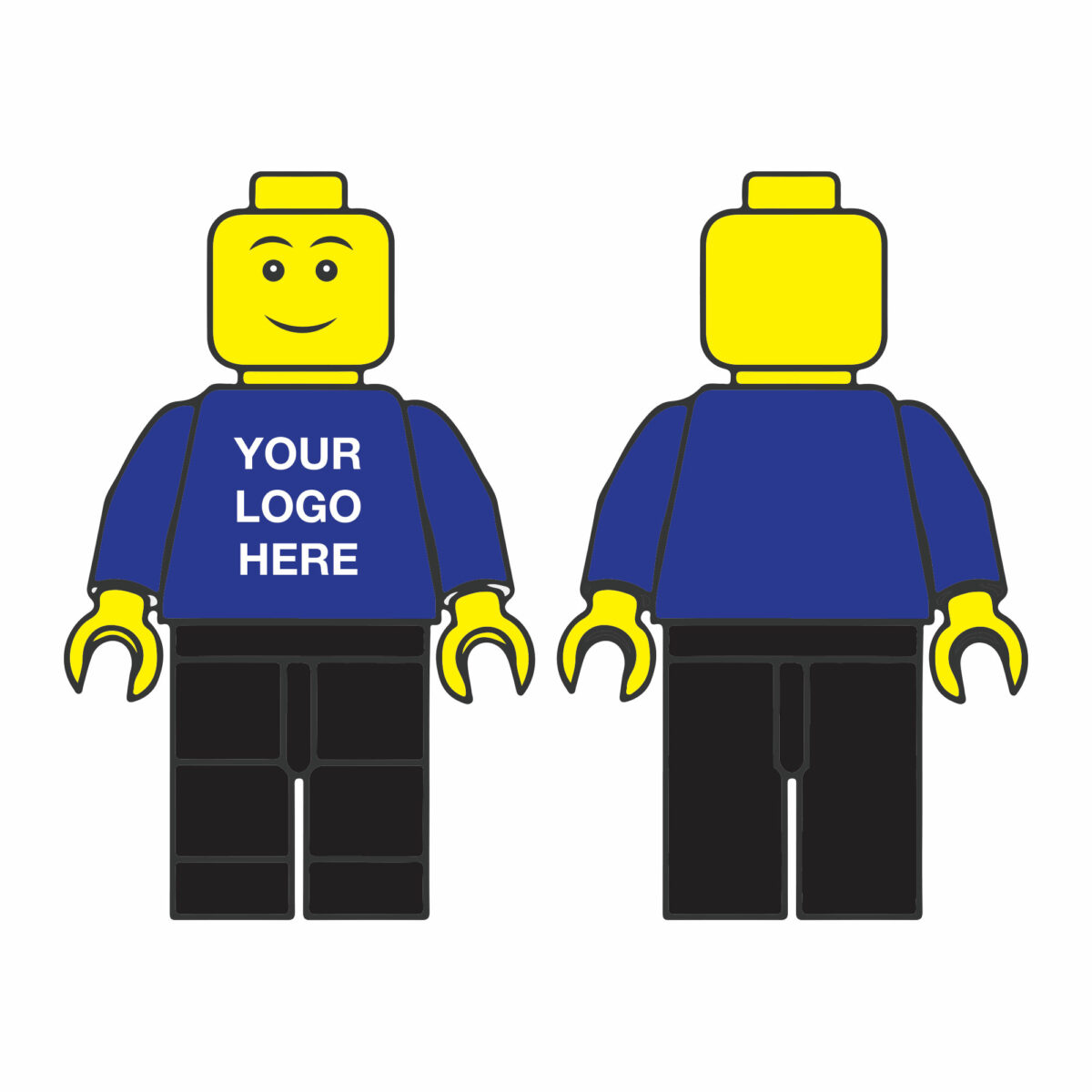 Dark Blue & Black Personalised Logo Figure