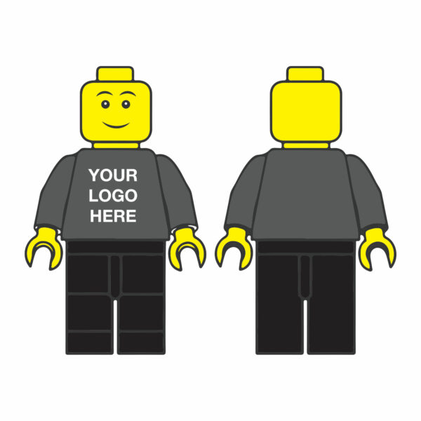 Grey & Black Personalised Logo Figure