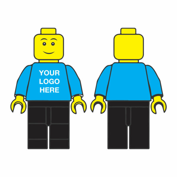 Light Blue & Black Personalised Logo Figure