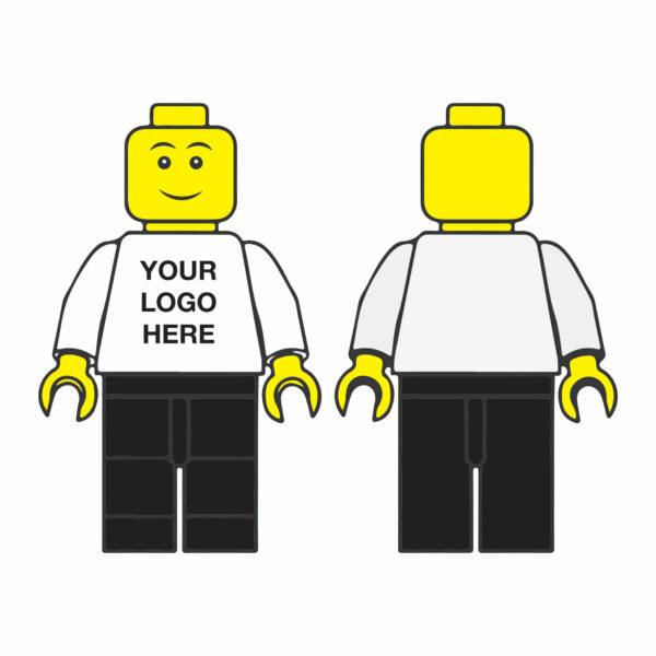 White & Black Personalised Logo Figure