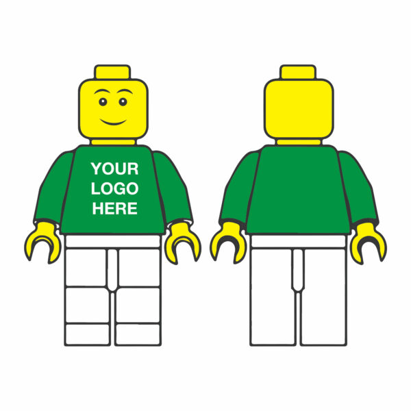 Green & White Personalised Logo Figure