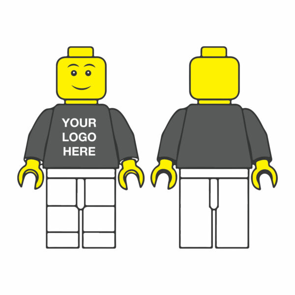 Grey & White Personalised Logo Figure