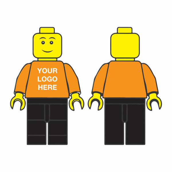 Orange & Black Personalised Logo Figure