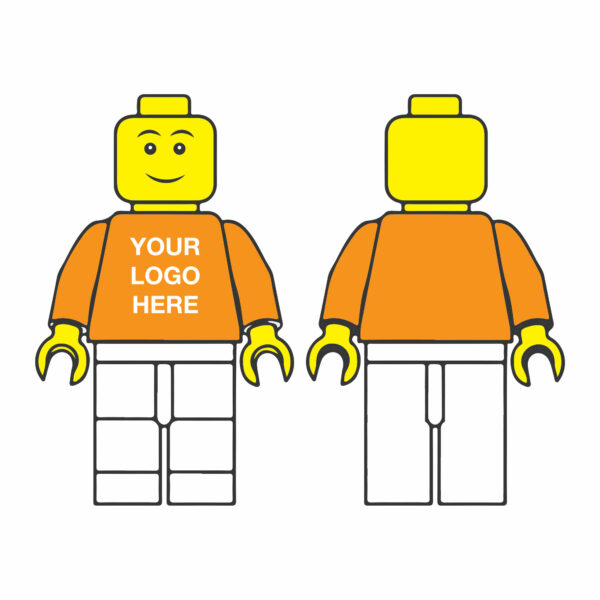 Orange & White Personalised Logo Figure