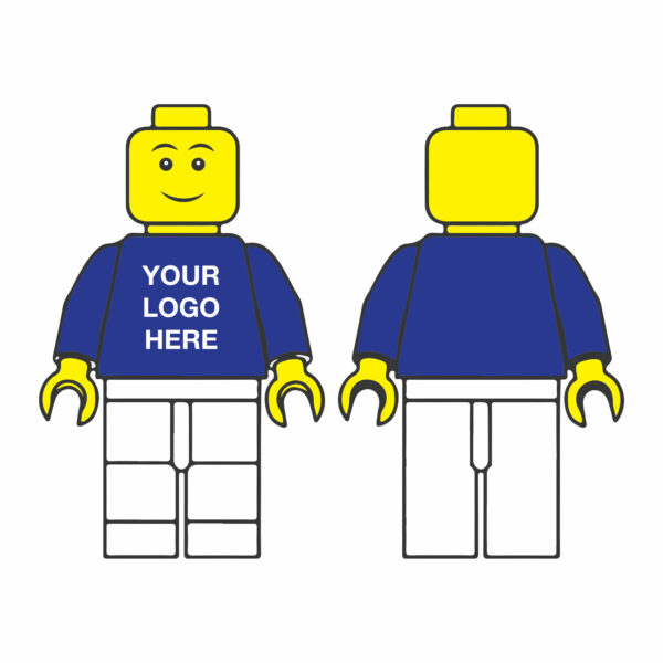 Dark Blue & White Personalised Logo Figure