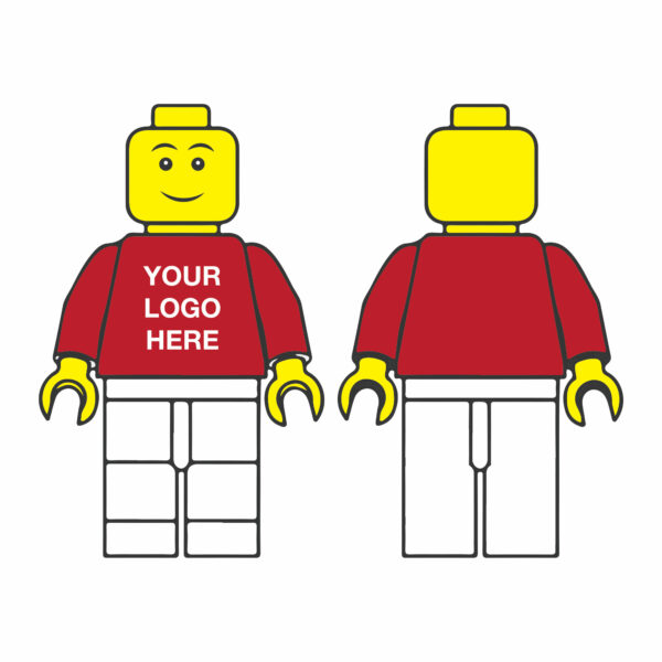 Dark Red & White Personalised Logo Figure