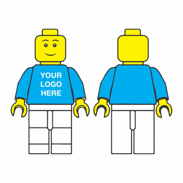 Light Blue & White Personalised Logo Figure